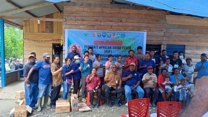 Tangkal Virus ASF, Dinas Peternakan Papua Barat Sosialisasi dan Bagi Disinfektan ke Peternak